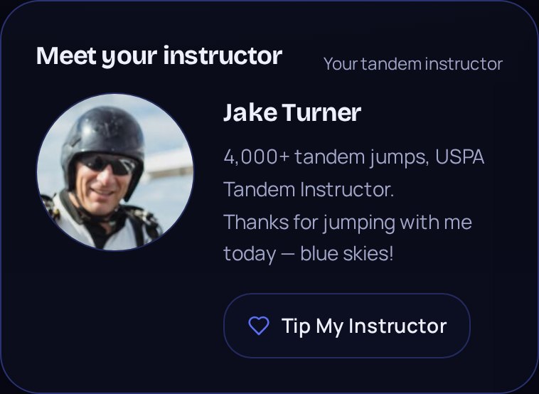 Meet your instructor: the instructor’s photo, name and bio on the customer’s page